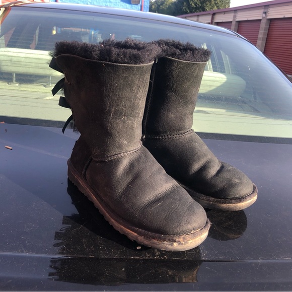 UGG Australia Bailey Bow II 1002954 Women’s Gray Winter Boots Size 7 - Picture 13 of 14